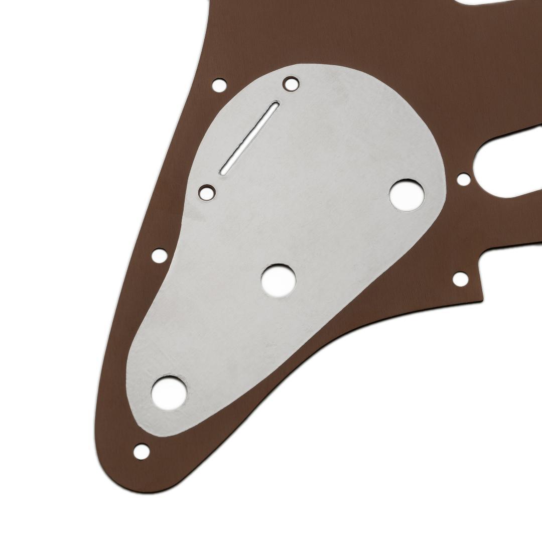 ストラト用アノダイズドピックガードBronzeBrown銅茶Lotustorks