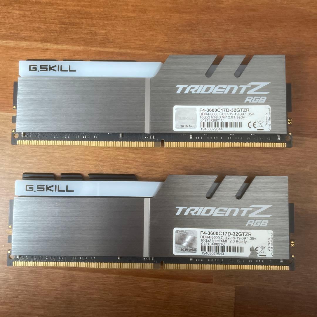 G.SKILL TRIDENTZ RGB 16GB×2 DDR4 3600MHz