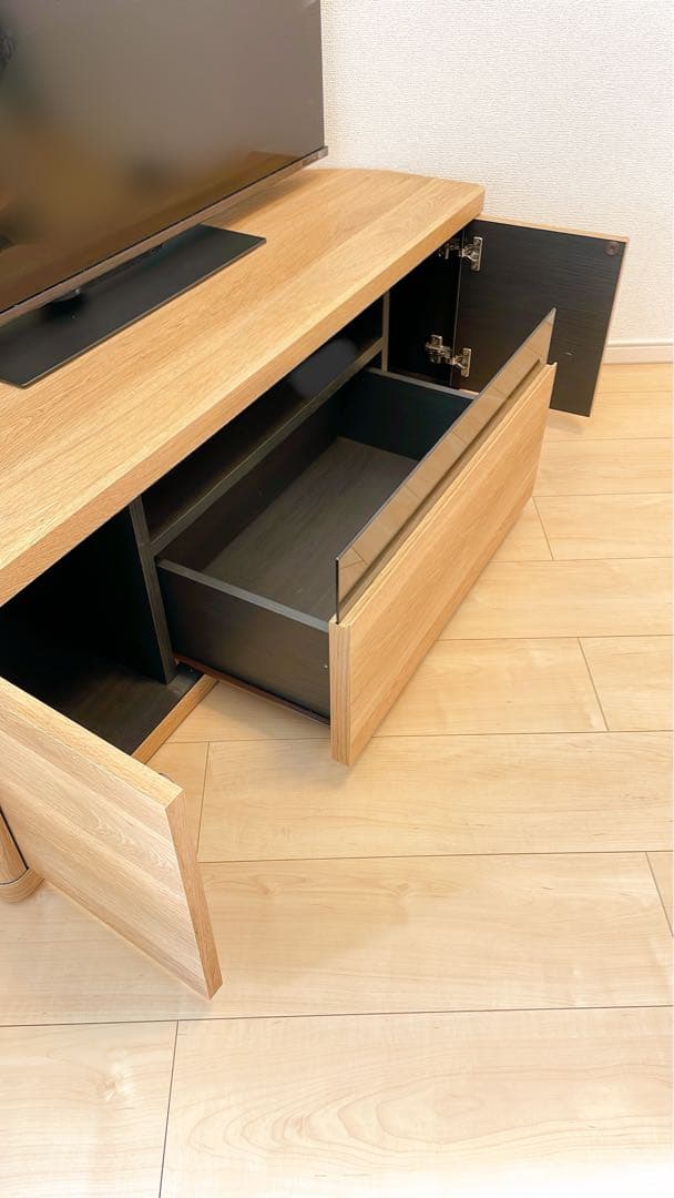 【ぺぺ】ナチュラルウッド テレビ台 丸型 コーナー