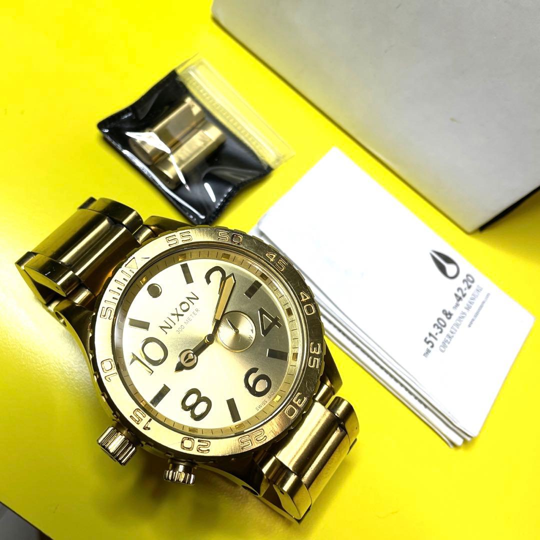 時計 NIXON TIDE PRAPH SIMPLIFY 51-30 ALL GOLD