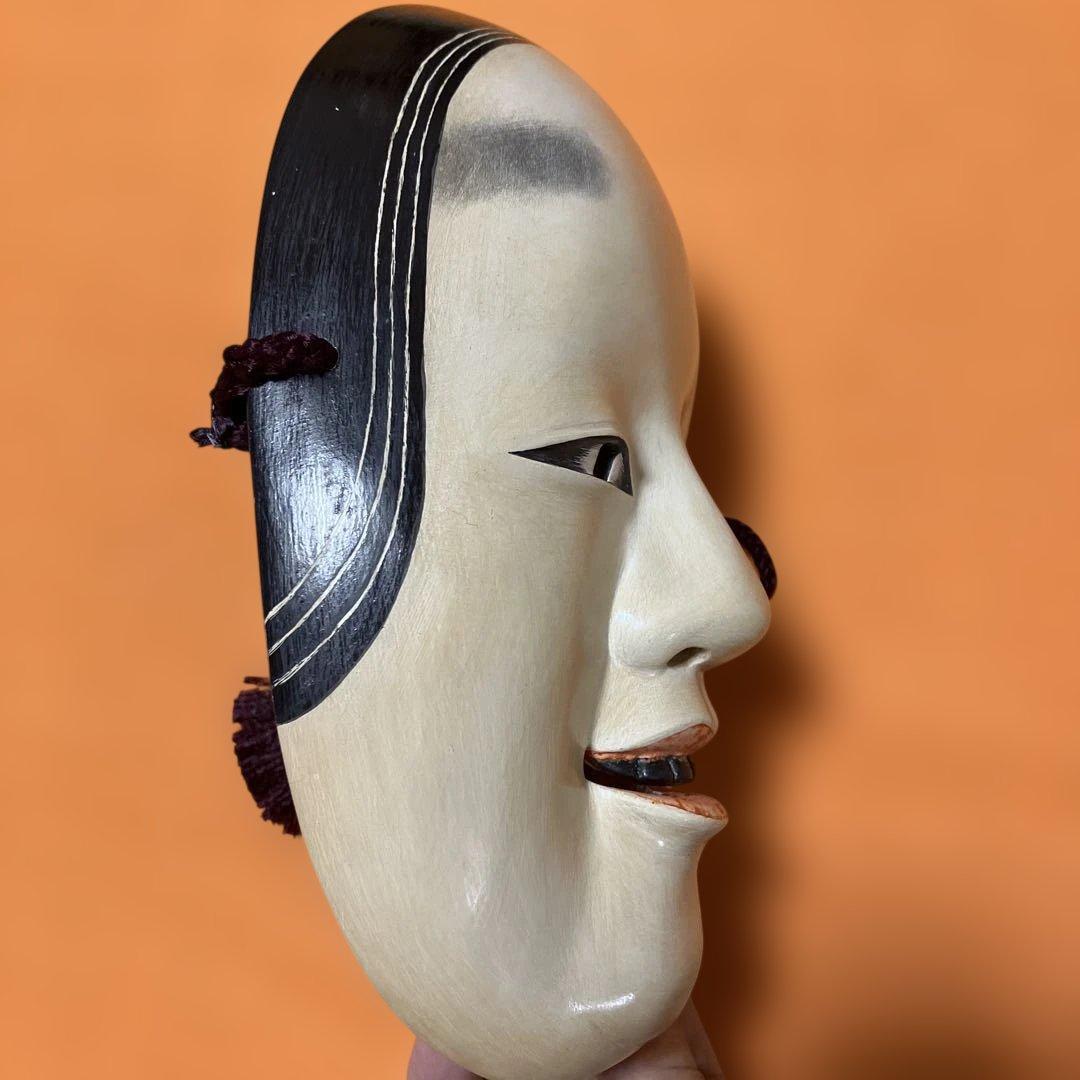 能面　小面　こおもて　木彫り　手彫り　桐箱