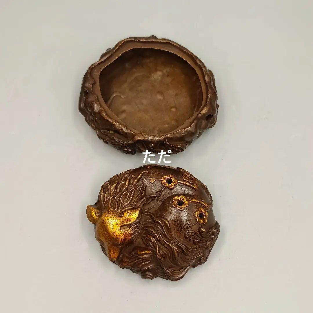 銅製 九尾狐薫香炉 室内薫香炉 茶道具 香道具 装飾品 工芸品 置物