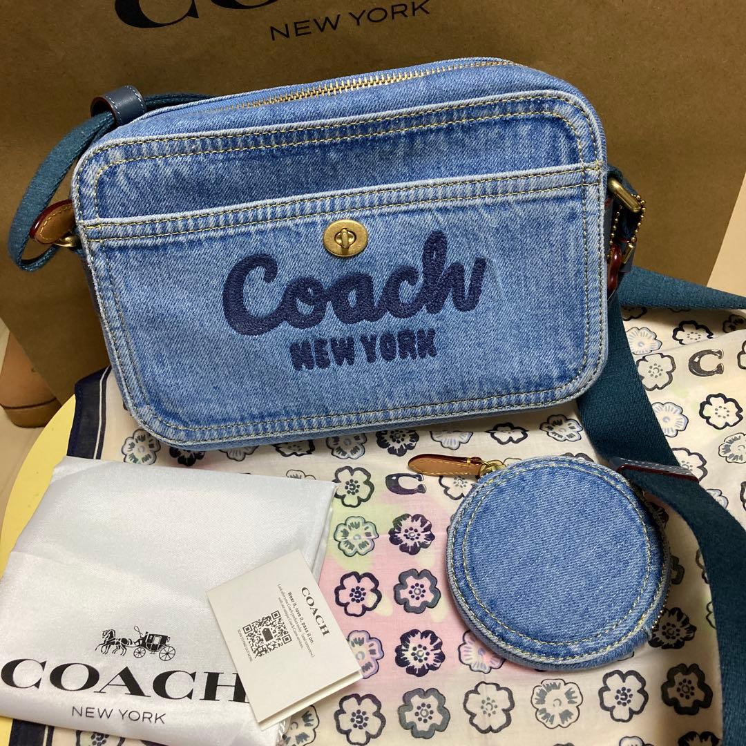 本日のみ出品☆美品☆COACH デニム ショルダーバッグ☆カメラ☆クロスボディ☆