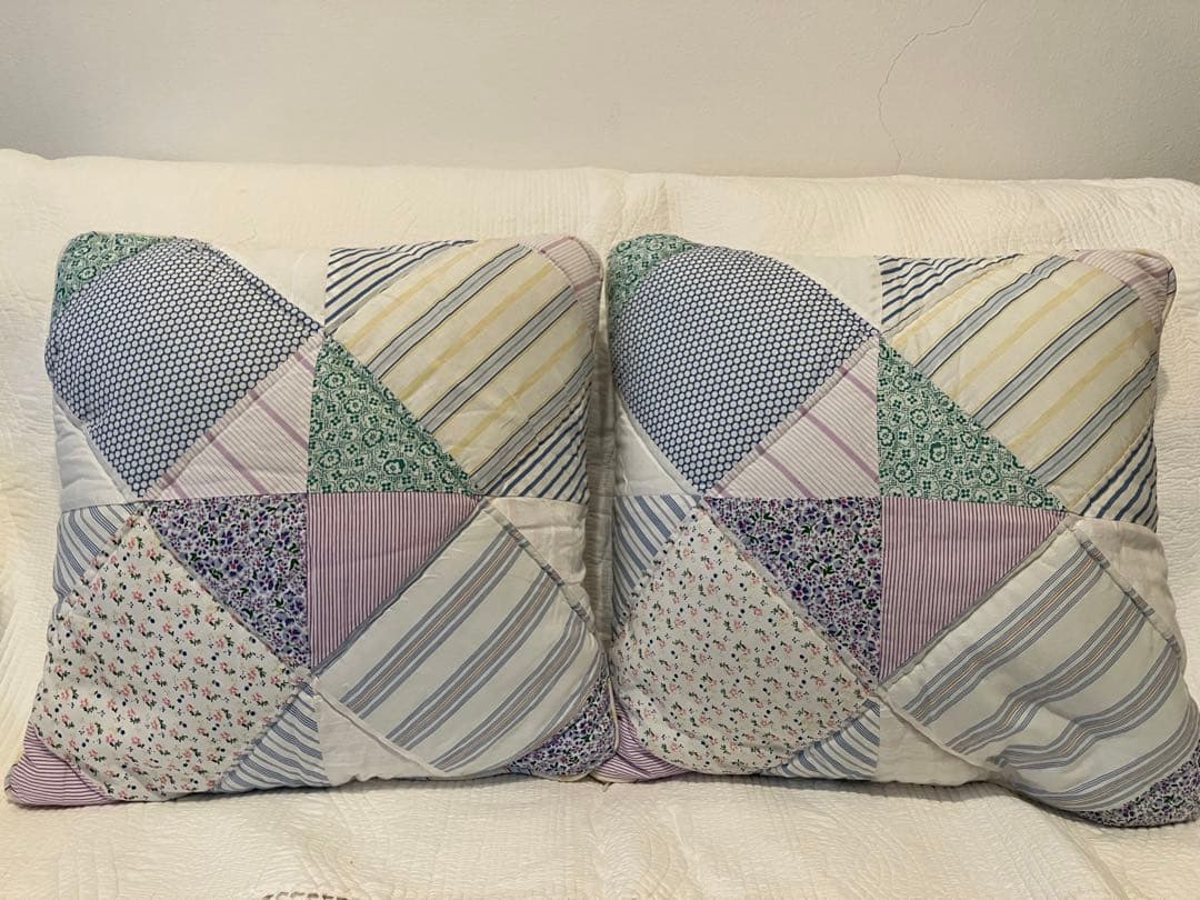 【美品・希少❗️】ラルフローレン・パッチワーククッション2個