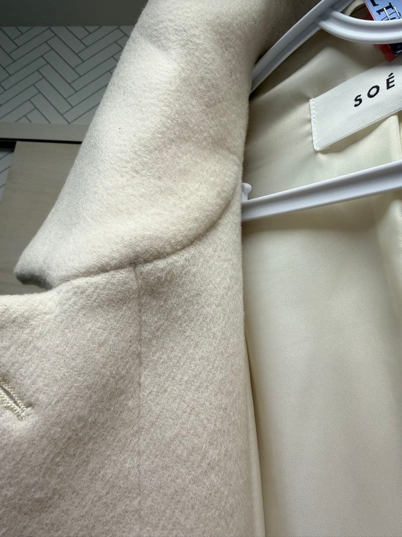 【SOÉJU】ジーロンラムステンカラーコート