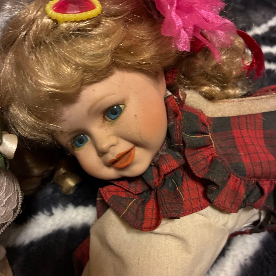 訳あり☆ビスク ドール アンティーク フレンチ 人形♡全ドレス付き ♡50.35