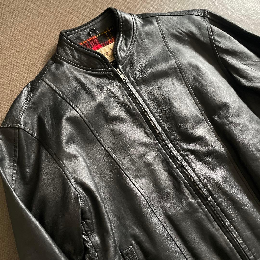 【vintage】ヴィンテージレザーボンバージャケット Lサイズ ブラック