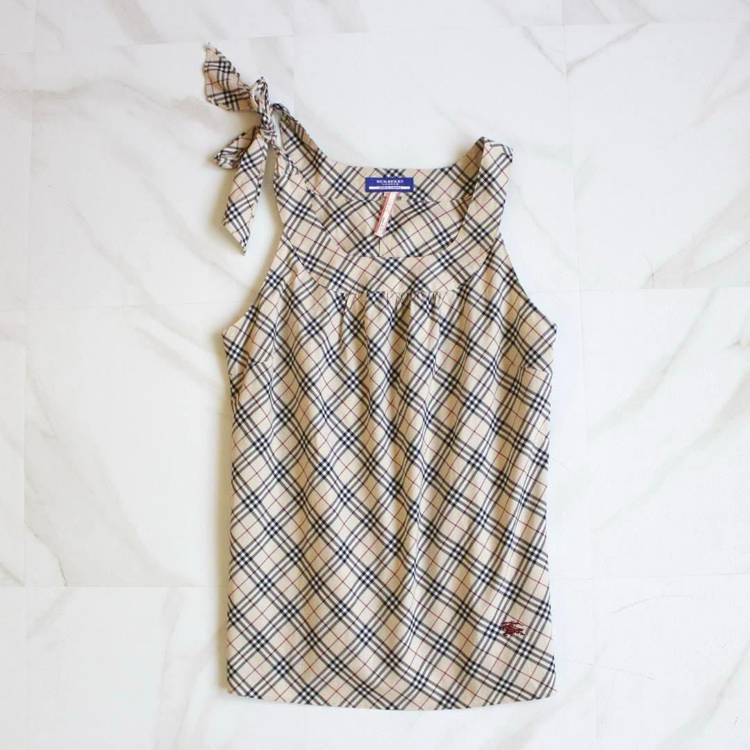 BURBERRY BLUE LABEL タンクトップ ノバチェック ベージュ
