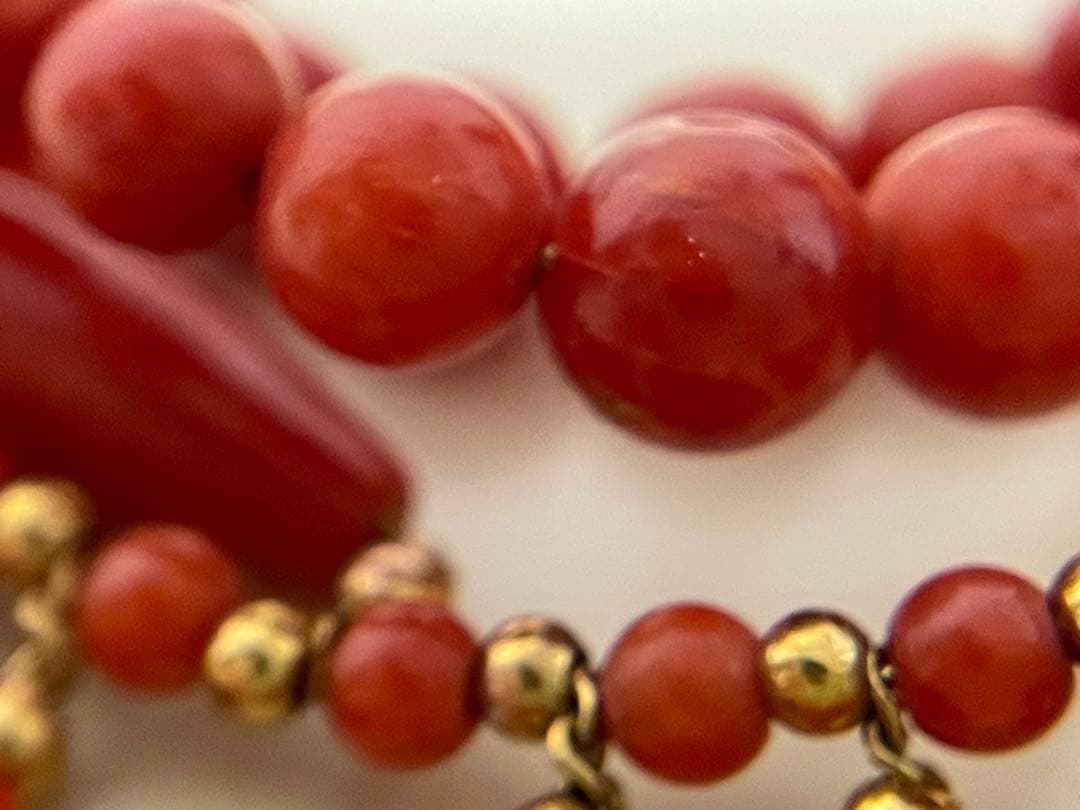 K18 赤サンゴ 珊瑚 ブローチ 飾り