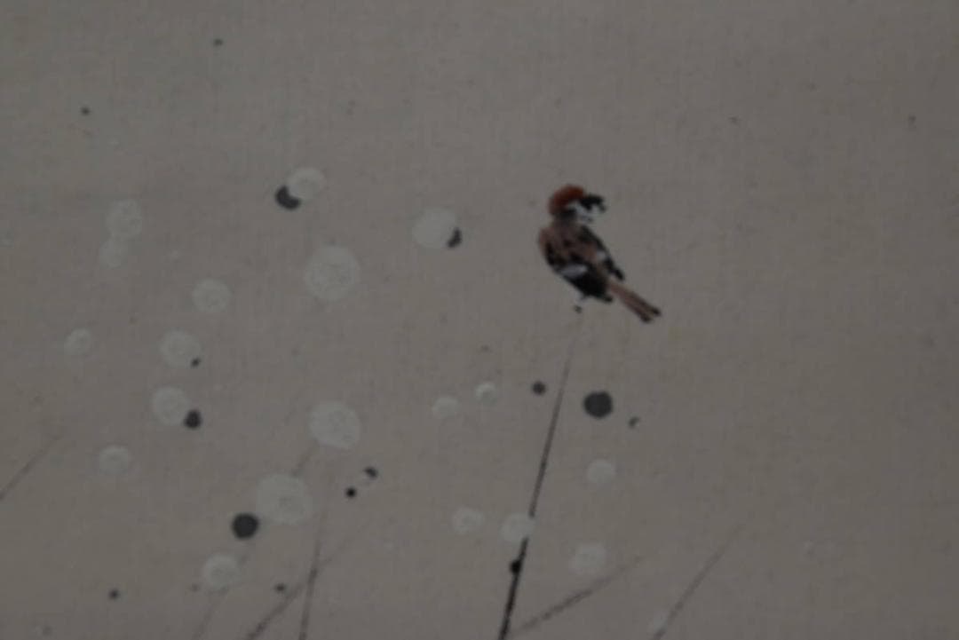 【真作】広本進/春日/梅花小禽図/早春図/掛軸/名家伝来/AA-142