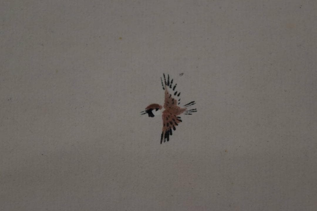 【真作】広本進/春日/梅花小禽図/早春図/掛軸/名家伝来/AA-142