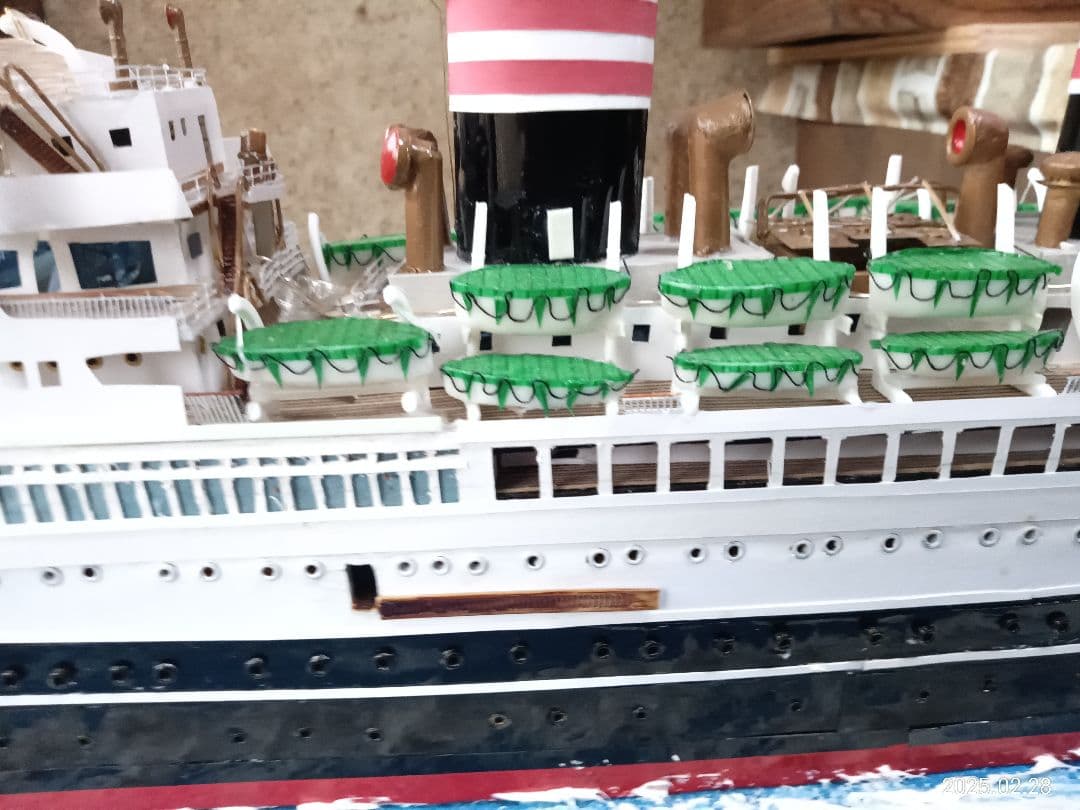 日本郵船 浅間丸 ハンドメイド模型