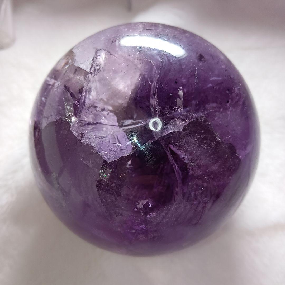 アメジスト 紫水晶 パワーストーン 球形 10.5cm