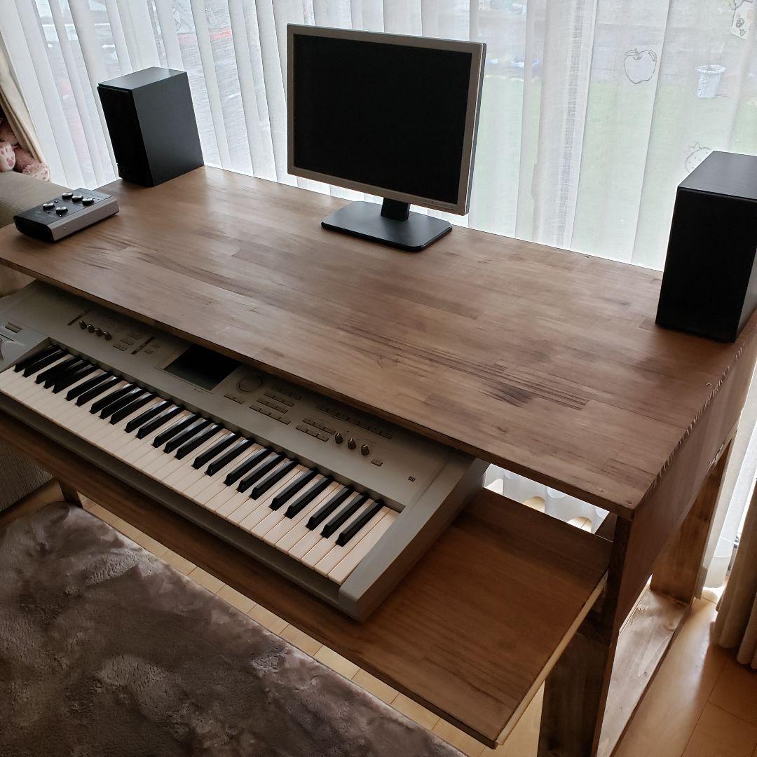 【あられさん】DTMデスクS130-55(300)ウォールナット塗装仕上げ