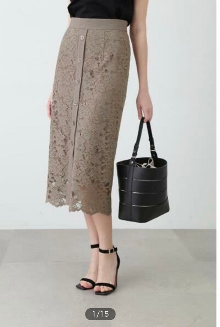 スカラレースタイトスカート　ピンキーアンドダイアン