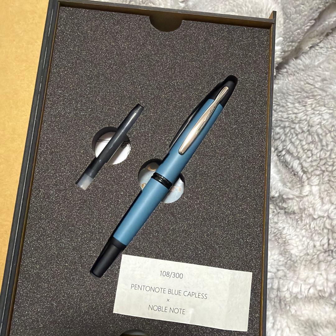 Pentonote Blue Capless 万年筆 限定版ノート付き