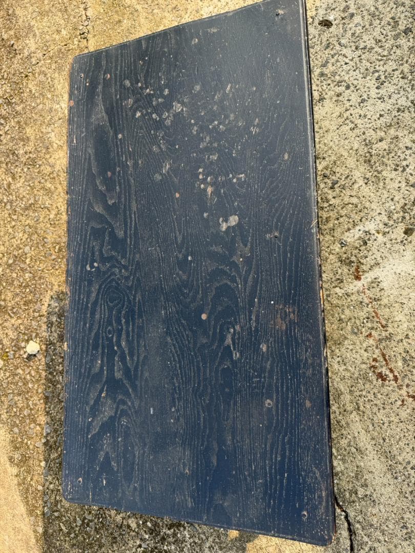 昭和レトロ　昔ながらの木製机 黒