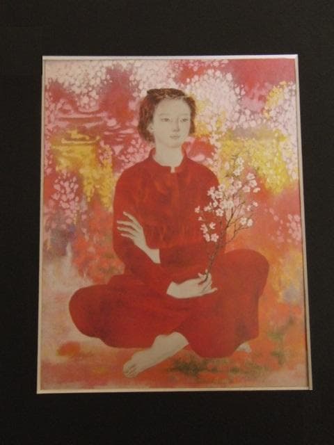 山下保子、【春の気】、希少な額装用画集より、新品額装付