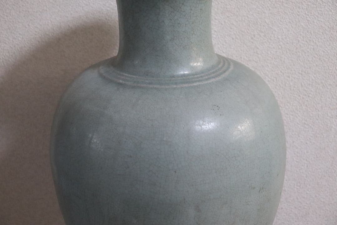 中国　汝窯青磁　大瓶　コレクション放出　アンティーク　送料込み250901