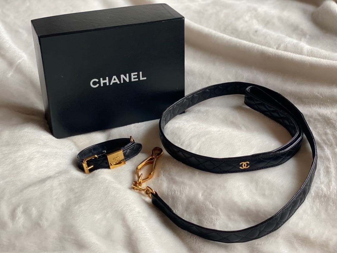 【未使用品】CHANEL Collar & Leash 首輪とリード小型犬