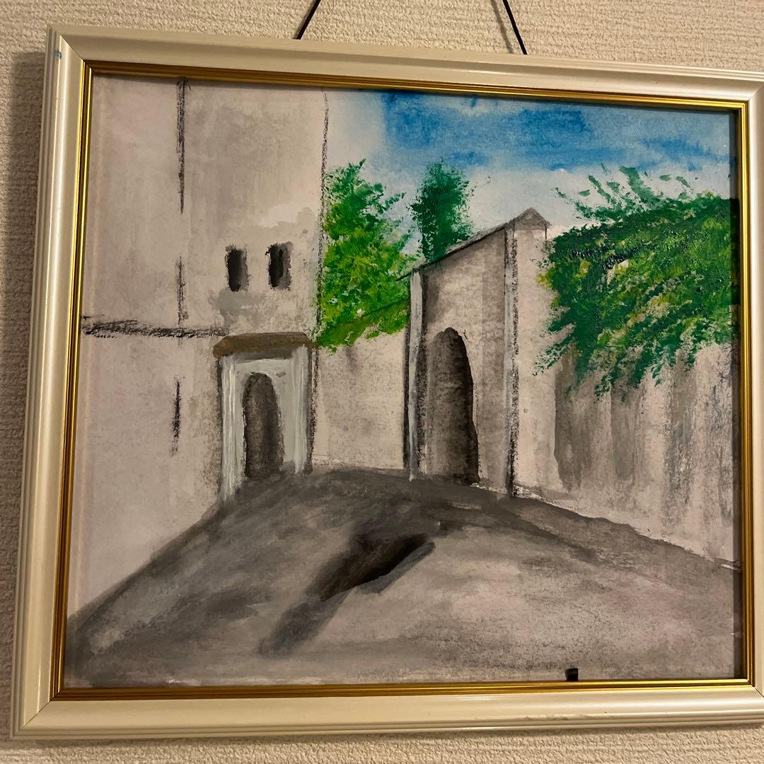 水墨画 風景画27✖️24アクリル