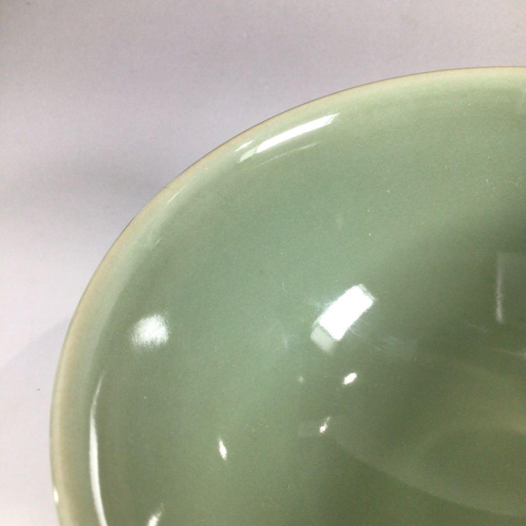 Ｐ９８　茶碗　『諏訪蘇山造』『青磁茶碗』　抹茶碗　共箱　茶道具