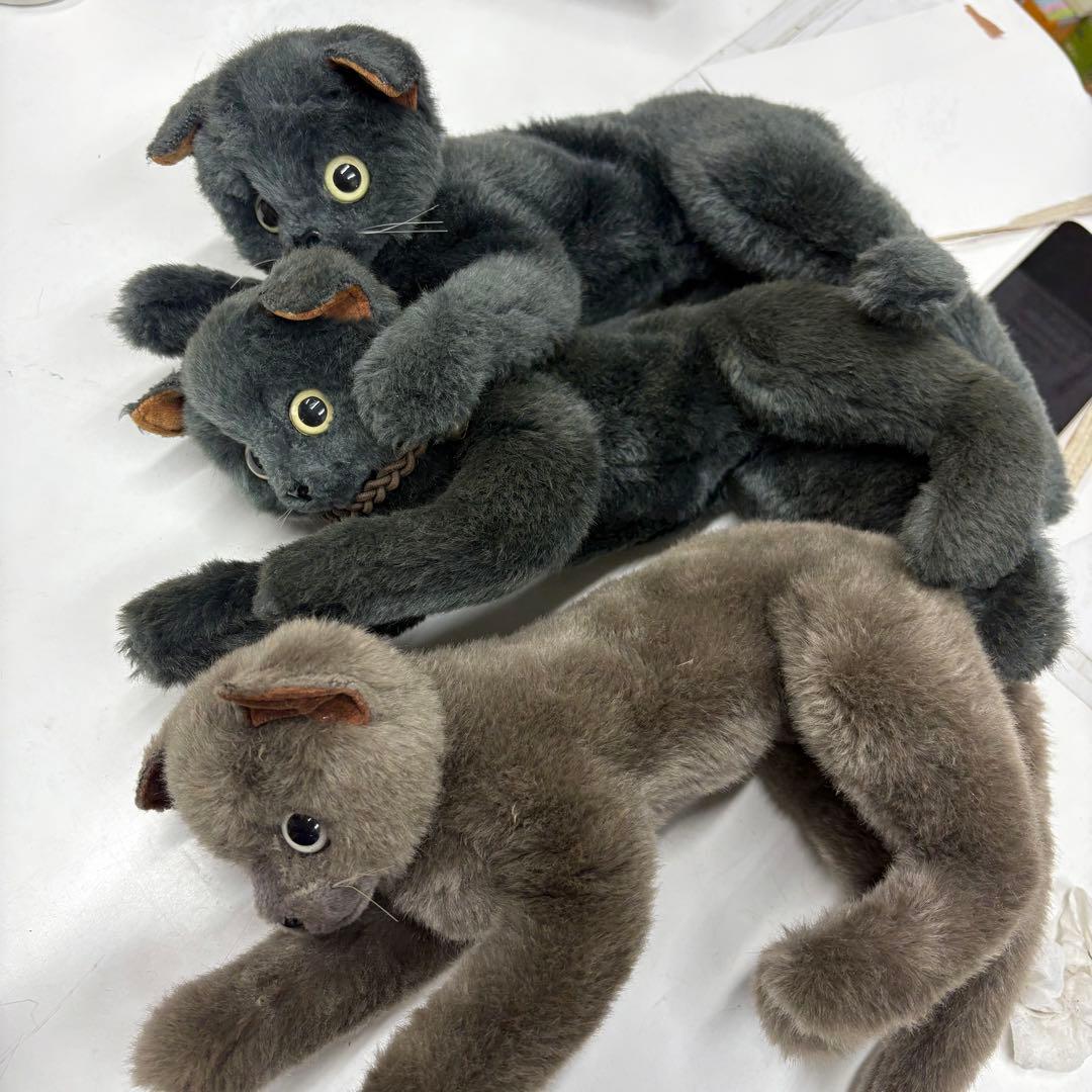 寺222 希少 ビンテージ 日本製 童心 猫 ねこ ぬいぐるみ レトロ