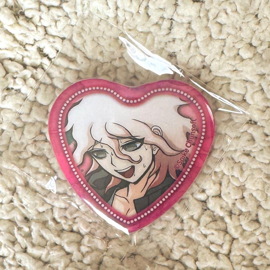 【値下げ】スーパーダンガンロンパ2 ハート　照れ顔缶バッジ 狛枝凪斗