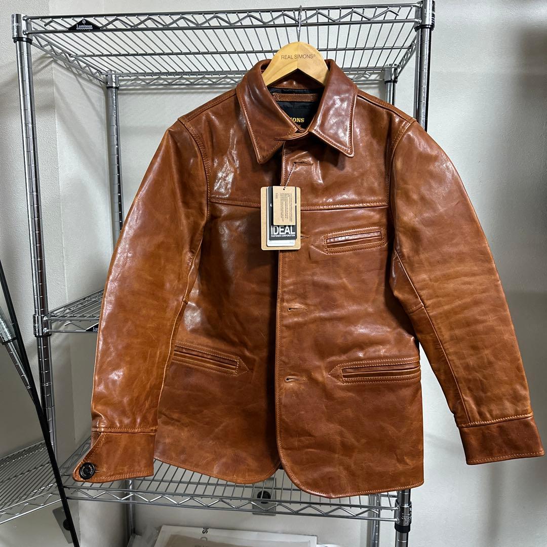 琥珀色 ワックスホースハイド スイッチマン レザージャケット