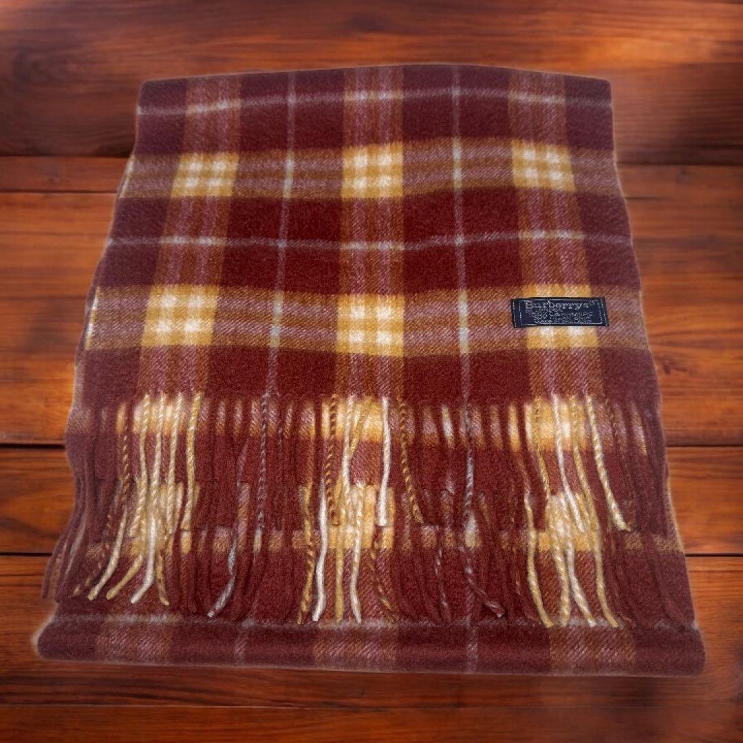 希少色 BURBERRYs バーバリー ノバチェック マフラー カシミヤ100%