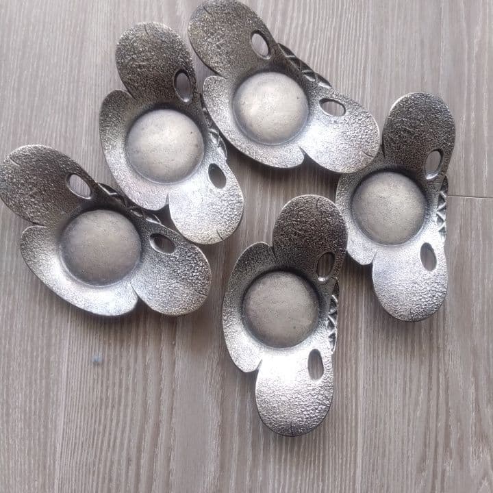 茶道具 煎茶 茶托 (桐箱付き)五枚 純銅