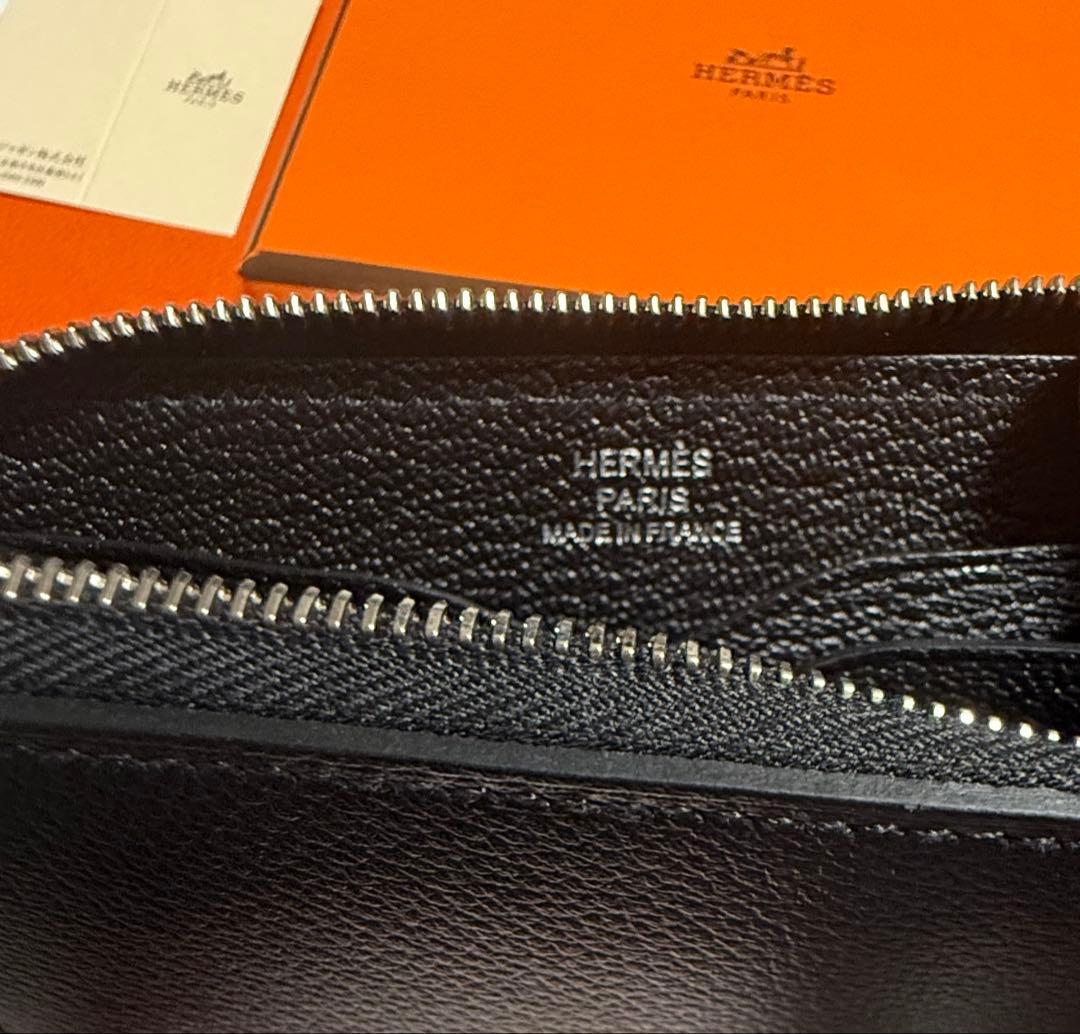 【未使用品】エルメスカードケース　ジップアンゴー シェーヌ・ダンクル　ブラック