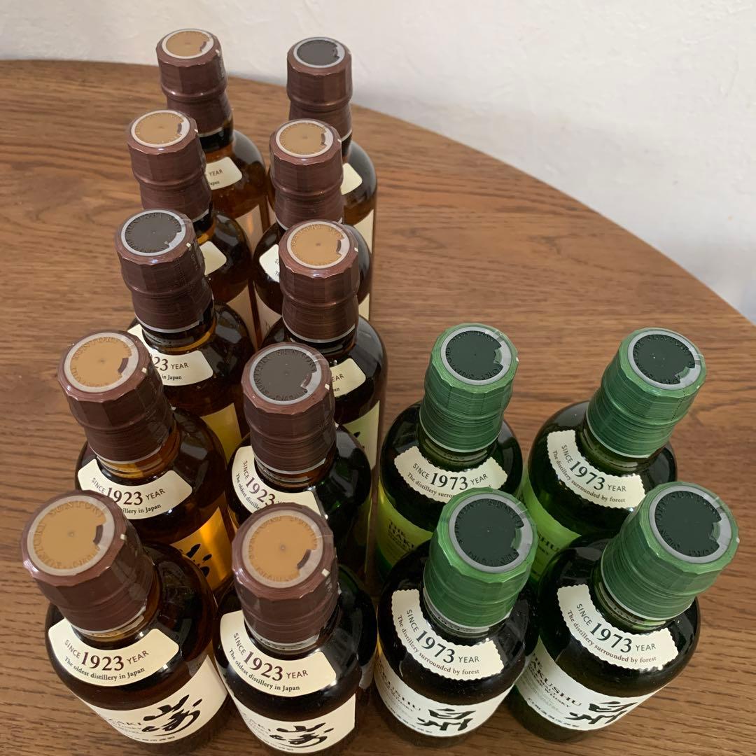 サントリーシングルモルトウイスキー山崎10本、白州4本