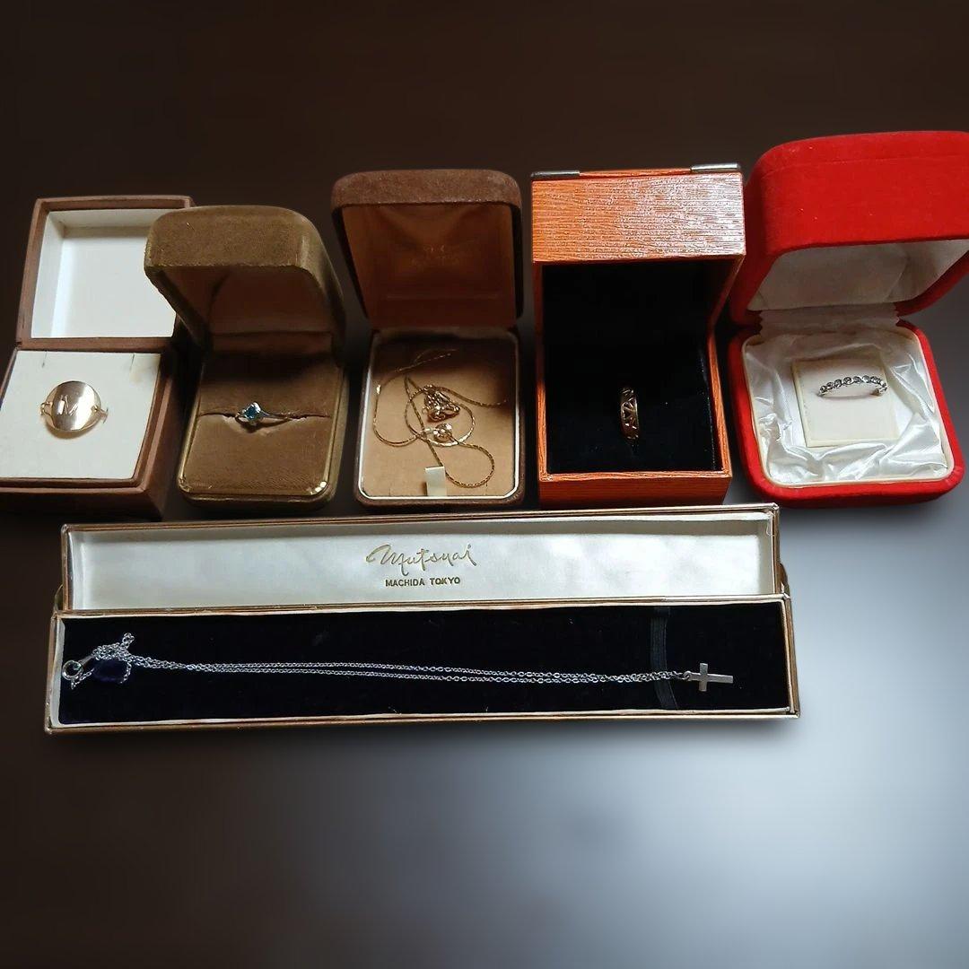 くも クロスネックレス、リング他昭和レトロものセット
