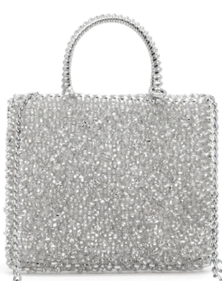 アンテプリマ　シルバー ワイヤーパーティーバッグ