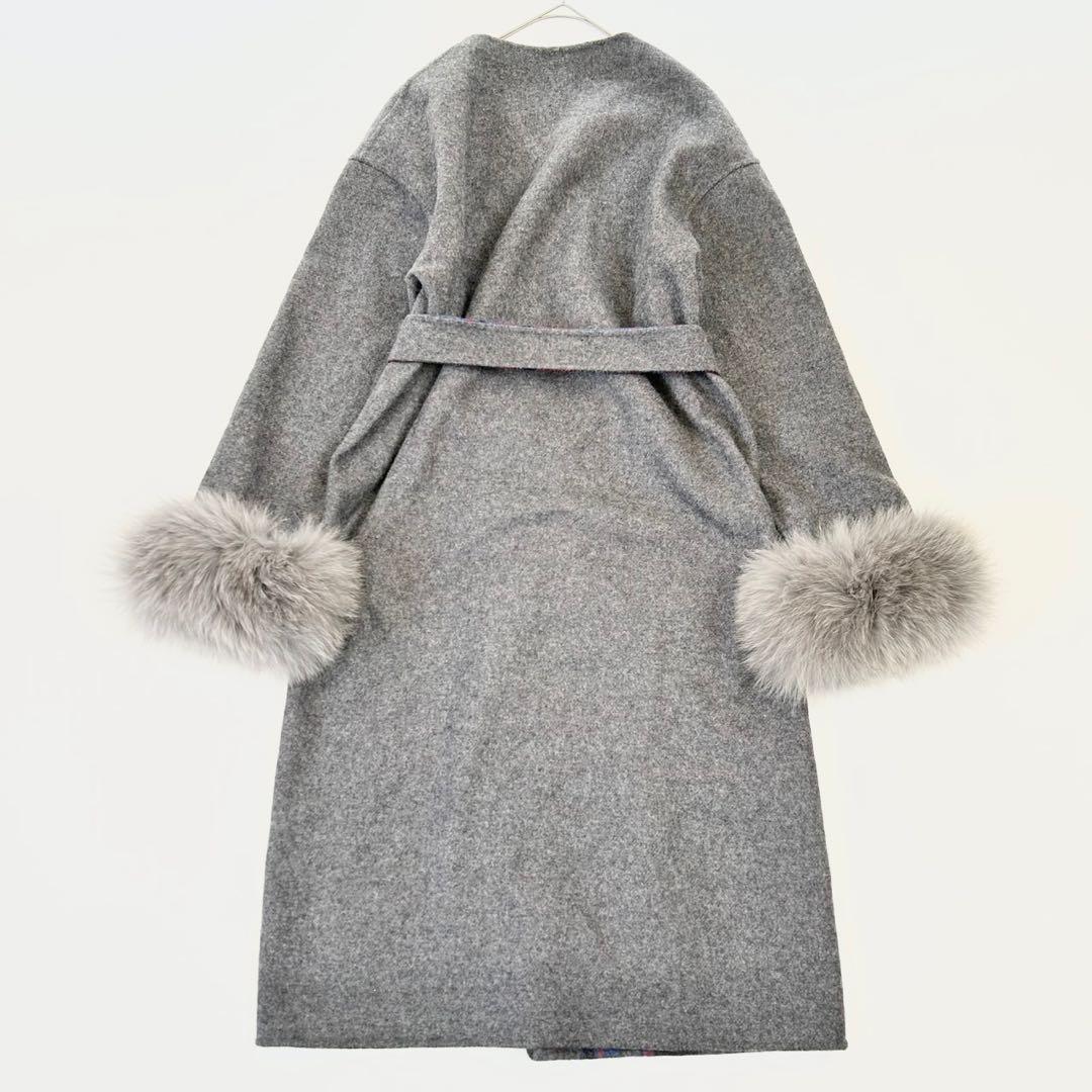 美品 グレースコンチネンタル リバーシブル ファー コート MANTECO