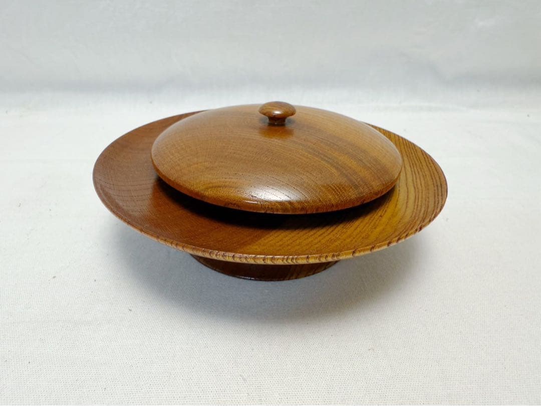 ほぼ未使用 茶道具 桑 天目台 高茶台 貴人台 茶托 蓋付き 5客揃え 煎茶道具