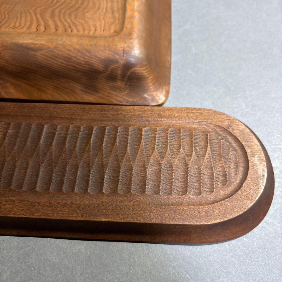 時代　木製　盆　２点　まとめて