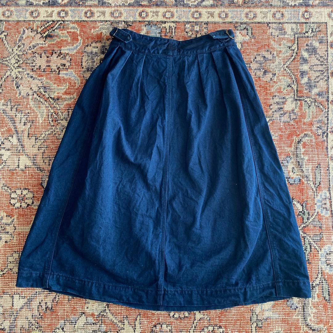 キャピタルKAPTAL デニムスカート インディゴ