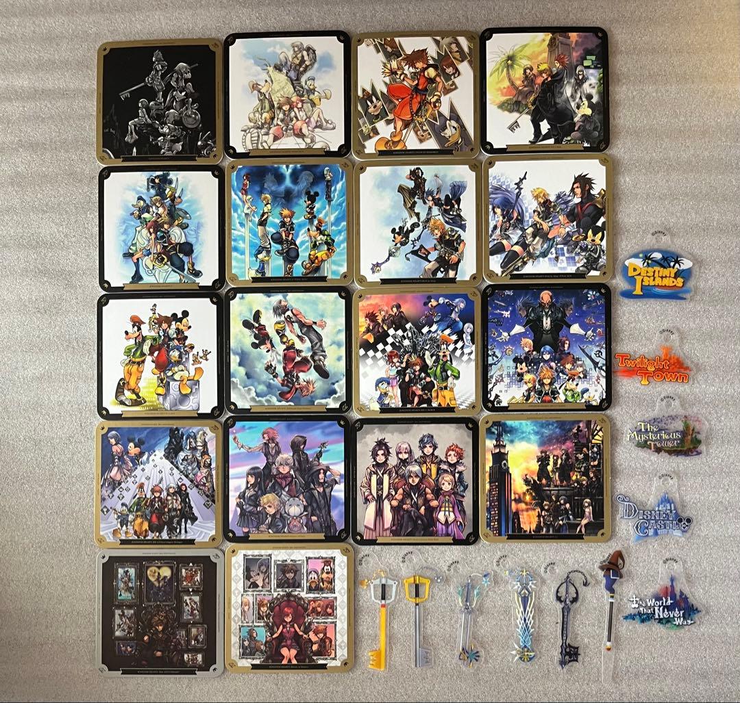 キングダムハーツ　20周年記念カフェ　特典コースター　フルコンプ+オマケ