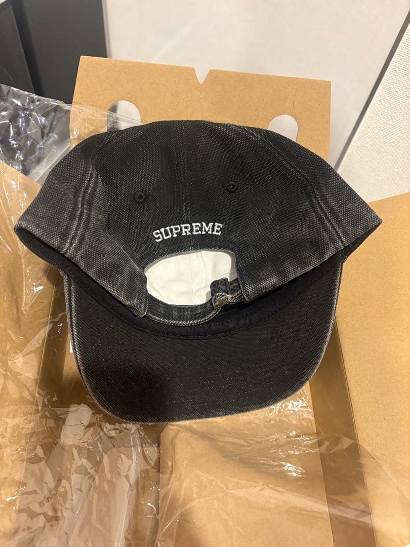 新品Supreme ブラックキャップ Sロゴ刺繍