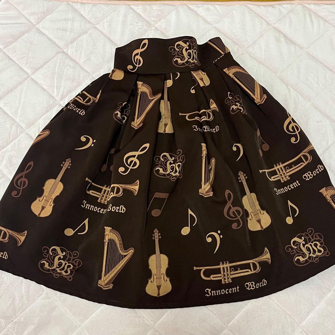 Innocent World スカート 音符柄 イノワ イノセントワールド