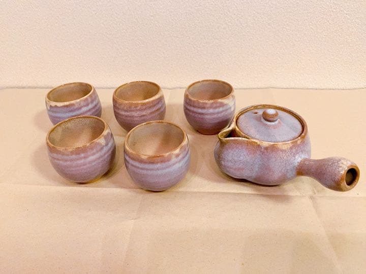 萩焼　萩むらさき　茶器揃
