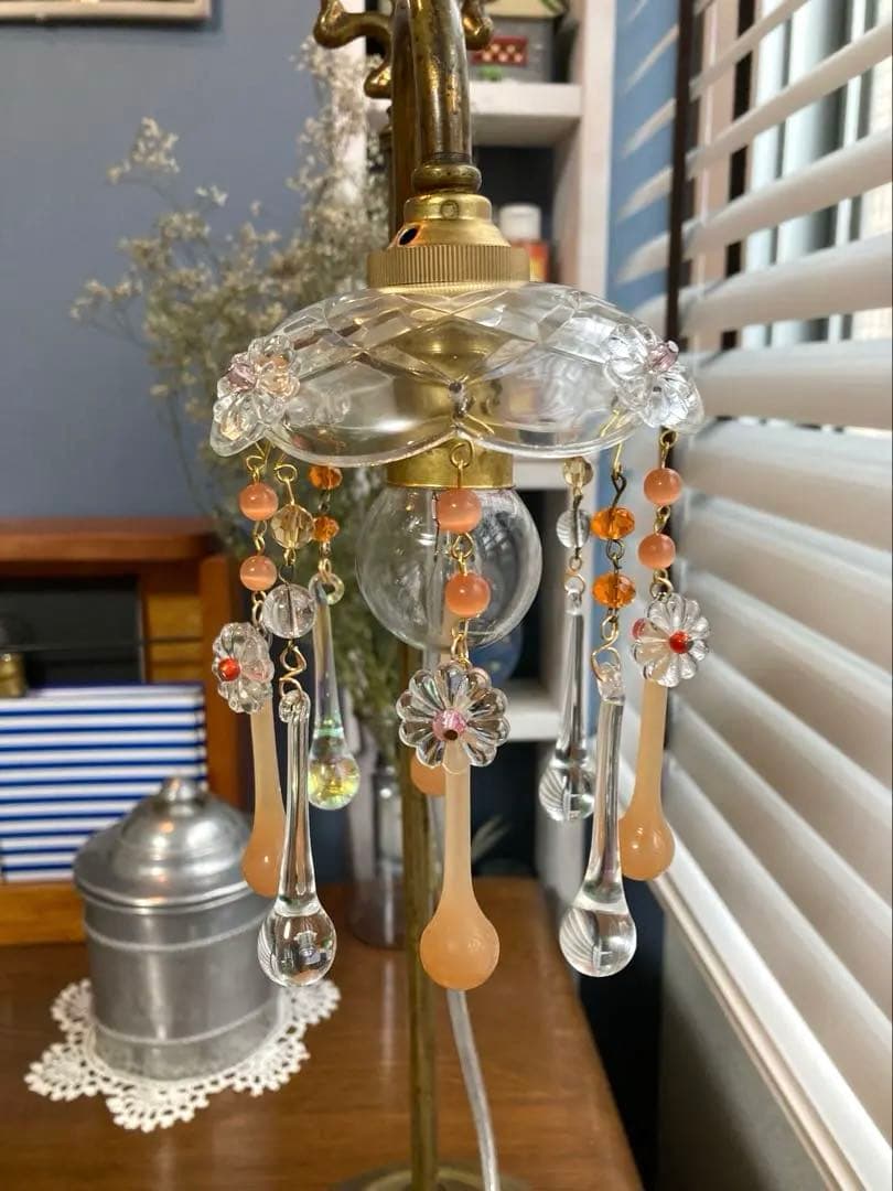 （専用）ミニシャンデリア　1920年　（オレンジドロップ）　オパリン　フランス