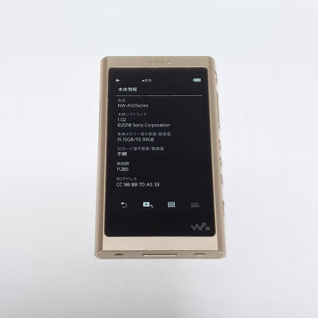 46時間連続再生確認 SONY NW-A57 64GB ウォークマン ゴールド