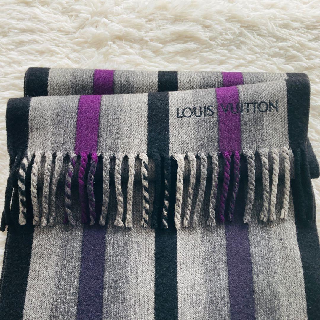 【美品】LOUIS VUITTON ルイヴィトン カシミヤ ウール マフラー