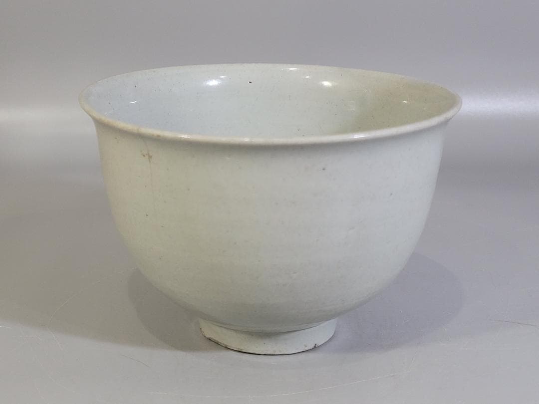朝鮮 李朝 白磁 碗 深鉢 古美術 DT412