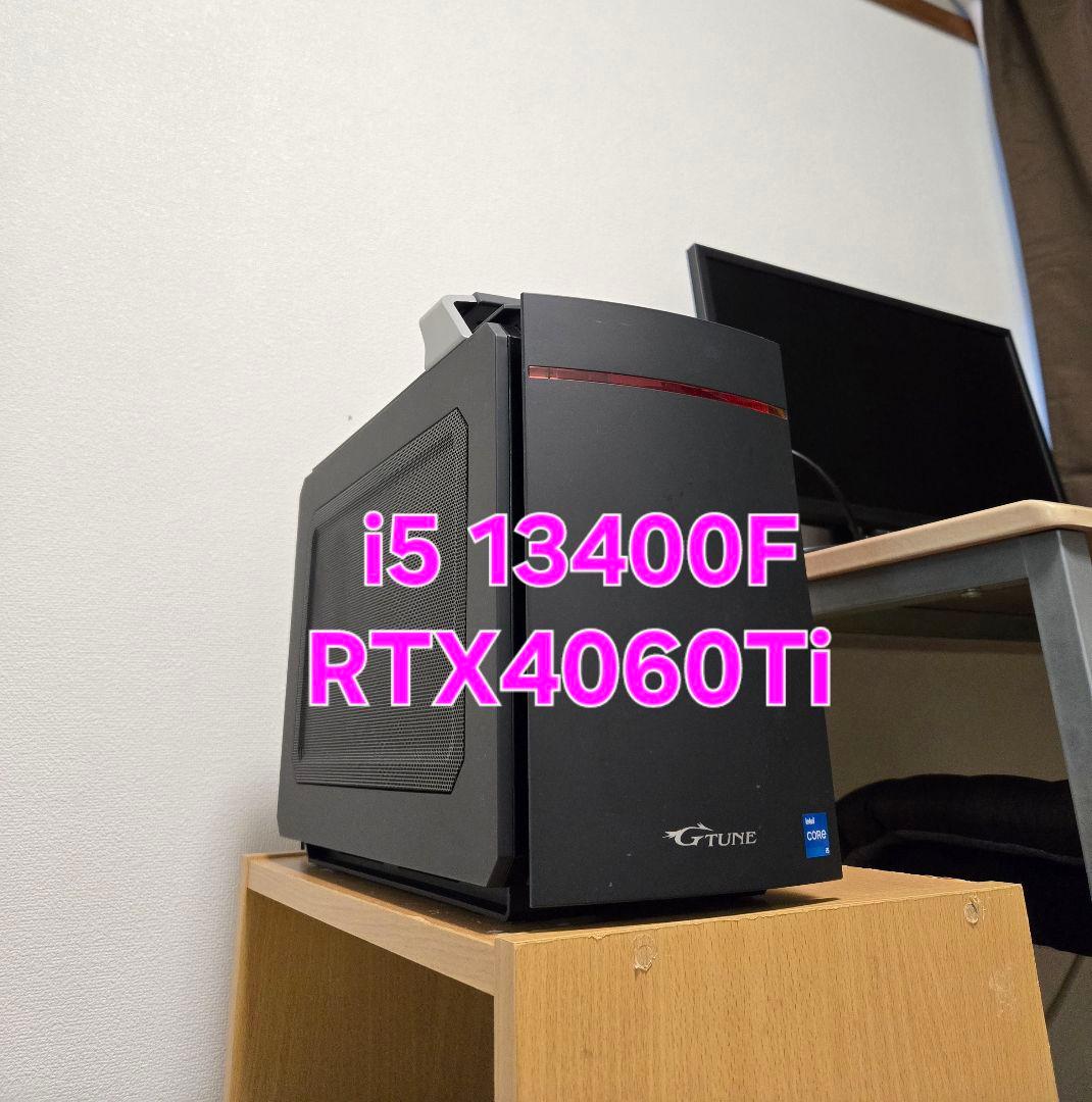 小型 高性能 ゲーミングpc G-TUNE i5 RTX4060Ti 無線