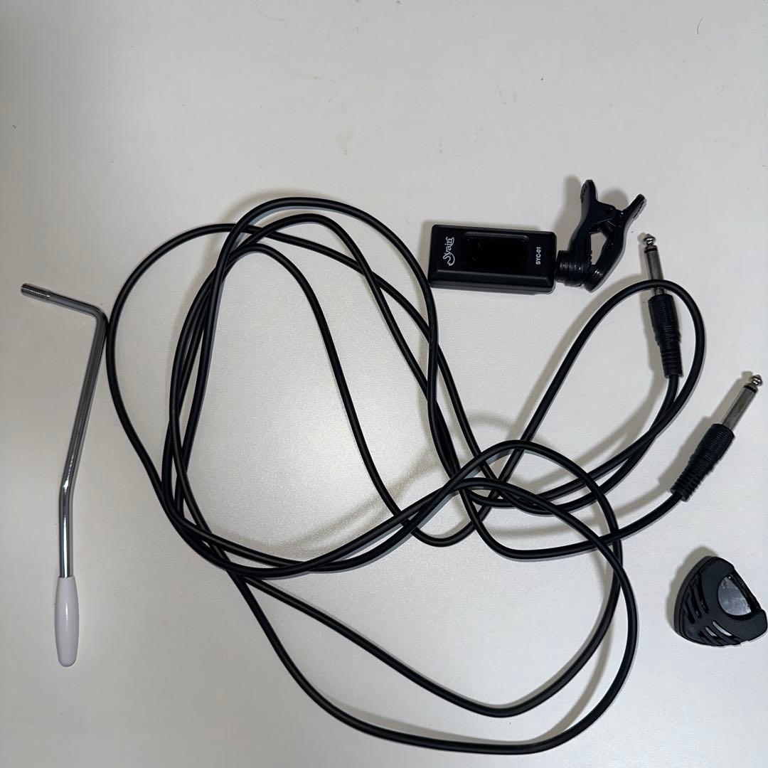 エレキギター 黒 ストラップ付き