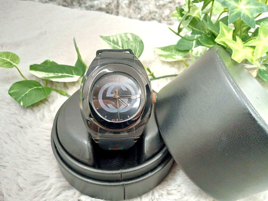 [美品]GUCCI SYNC（シンク）ユニセックス 腕時計 YA137107A